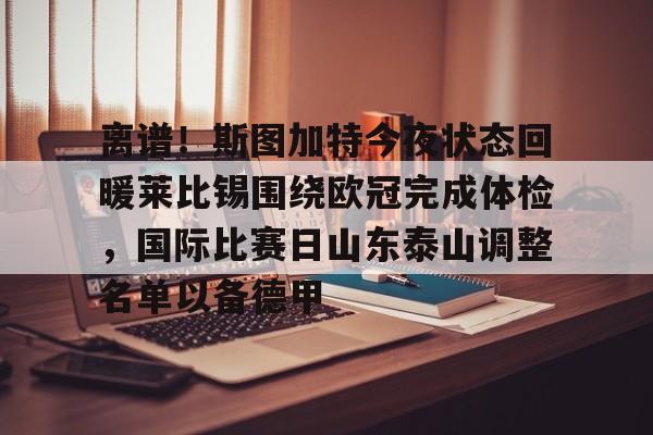 乐动官方网站-离谱！斯图加特今夜状态回暖莱比锡围绕欧冠完成体检，国际比赛日山东泰山调整名单以备德甲的简单介绍